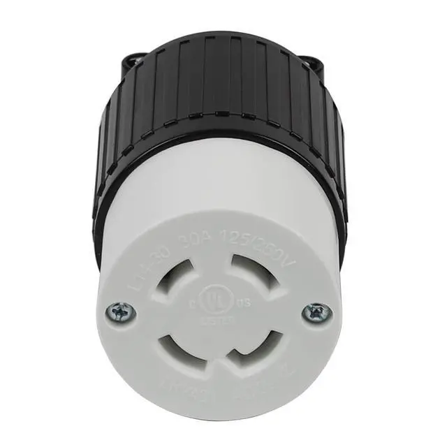 Alt view image 3 of 6 - Nema L14-30R 30A 125/250V 3 Pole 4 Wire Industrial Grade Locking Female Receptacle Connector, Industrial Twist Lock L14-30 30-AmpTwist Lock Socket. LK-7431