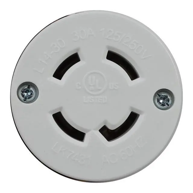Alt view image 6 of 6 - Nema L14-30R 30A 125/250V 3 Pole 4 Wire Industrial Grade Locking Female Receptacle Connector, Industrial Twist Lock L14-30 30-AmpTwist Lock Socket. LK-7431