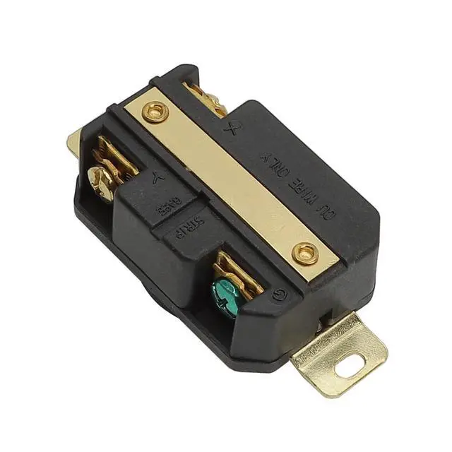 Alt view image 3 of 6 - Nema L6-20R 20A 250V 2 Pole 3 Wire Industrial Grade Locking Female Receptacle Connector, Industrial Twist Lock L6-20 20-Amp Generator Receptacle. LK-2322F