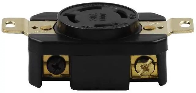 Alt view image 3 of 5 - Nema L17-30R 30A 600V 3 Pole 4 Wire Industrial Grade Locking Female Receptacle Connector, Industrial Twist Lock L17-30R 30-Amp 600V Generator Receptacle. LK-2436F