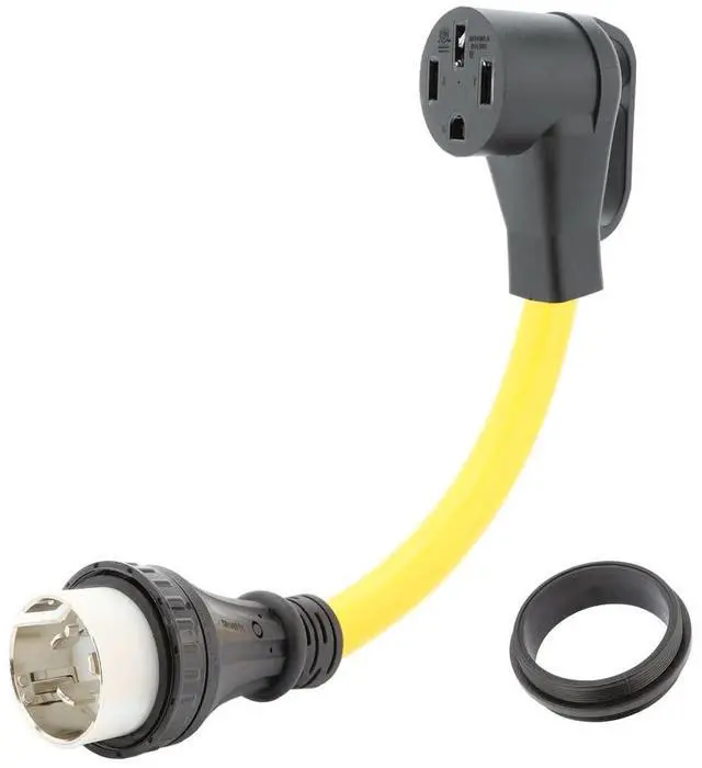 Main image of Nema SS 2-50P Male to 14-50R Female Adapter Cable,SS2-50P to 14-50R Heavy Duty 6AWG Marine Shore to Dryer Adapter Cable L=1.5FT
