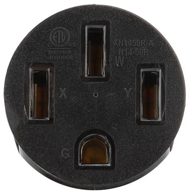 Alt view image 5 of 7 - Nema SS 2-50P Male to 14-50R Female Adapter Cable,SS2-50P to 14-50R Heavy Duty 6AWG Marine Shore to Dryer Adapter Cable L=1.5FT