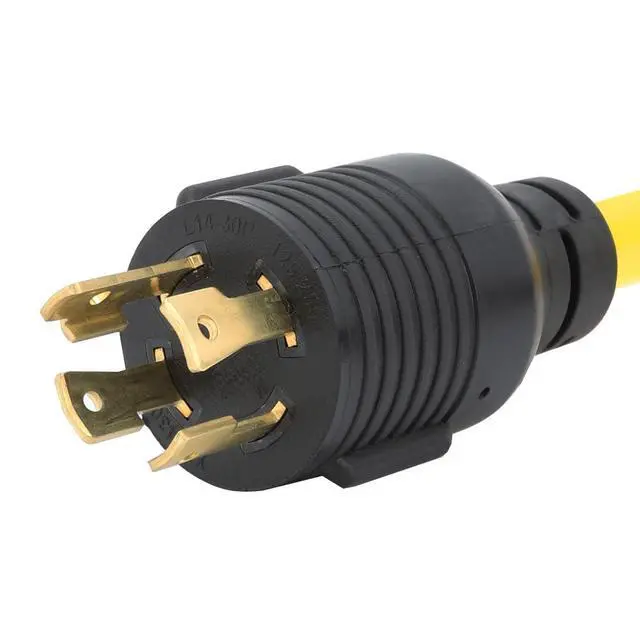 Alt view image 4 of 5 - Nema L14-30P to TT-30R 30A Generator Plug to 30A Trailer Adapter Cord, Generator 30 Amp to 30 Amp Trailer Female Adapter Cable, Heavy Duty STW 10AWG Length= 1Foot