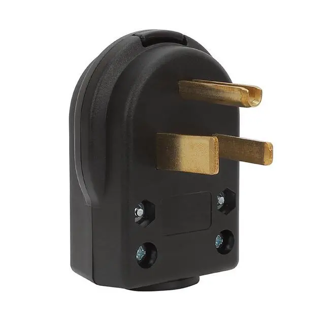 Alt view image 2 of 6 - Nema 5-50P Welder 50 Amp 125 Volt Angle Plug, 3 Pole 3 Wire Grounding Straight Blade Plug for Welders, Work with Cable OD Max. 1.0 Inch