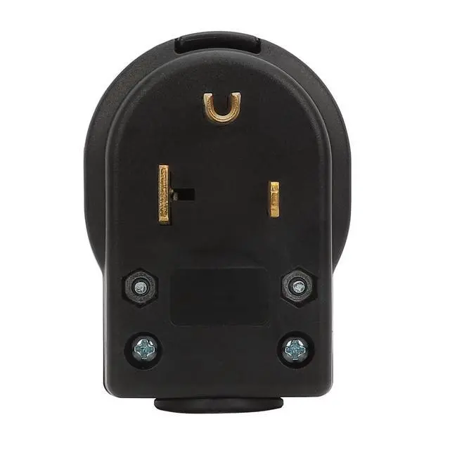Alt view image 3 of 6 - Nema 5-50P Welder 50 Amp 125 Volt Angle Plug, 3 Pole 3 Wire Grounding Straight Blade Plug for Welders, Work with Cable OD Max. 1.0 Inch