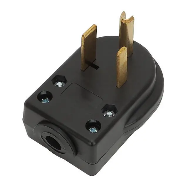Alt view image 4 of 6 - Nema 5-50P Welder 50 Amp 125 Volt Angle Plug, 3 Pole 3 Wire Grounding Straight Blade Plug for Welders, Work with Cable OD Max. 1.0 Inch