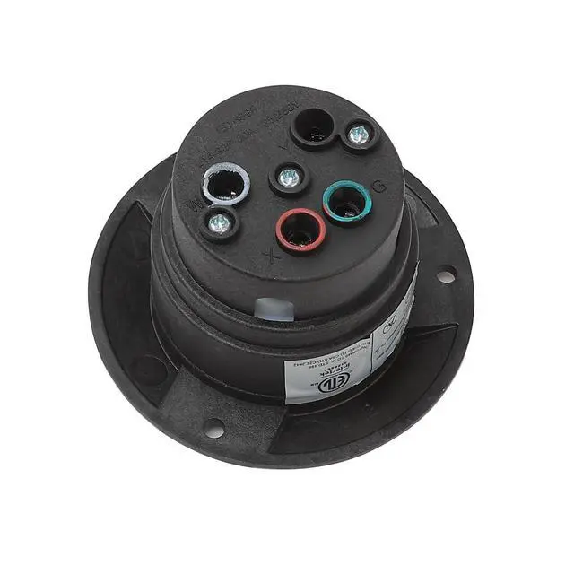 Alt view image 5 of 5 - Nema L14-30P Flanged Inlet with Waterproof Cover, 14-30P Lock in 3 Pole 4 Wire 30AMP 125/250V Male Plug,ETL Verified Nema L14-30P Inlet Black Color