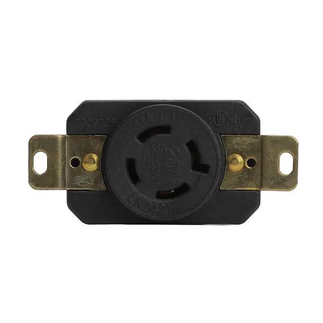 Alt view image 5 of 6 - Nema L14-20R 20A 125/250V 3 Pole 4 Wire Industrial Grade Locking Female Receptacle Connector, Industrial Twist Lock L14-20 20-Amp Generator Receptacle. UL CUL certificated LK-2421F