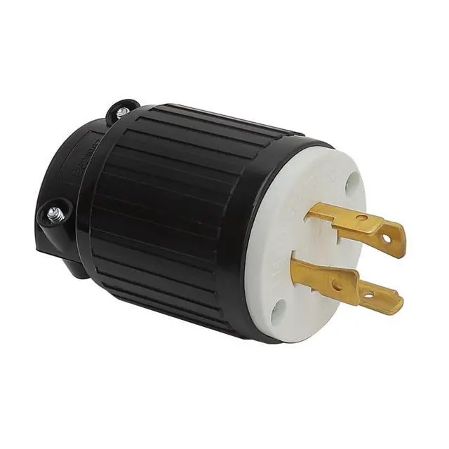 Alt view image 2 of 7 - Nema L14-20P Flanged Outlet with Waterproof Cover, 14-20P Lock in 3 Pole 4 Wire 20AMP 125/250V Male Receptacle, UL Verified Nema L14-20P Outlet Black Color