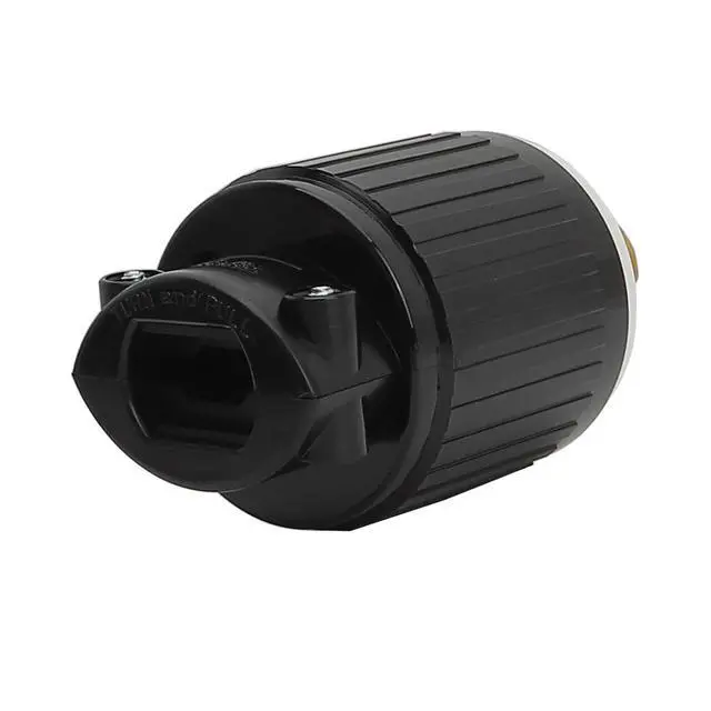 Alt view image 5 of 7 - Nema L14-20P Flanged Outlet with Waterproof Cover, 14-20P Lock in 3 Pole 4 Wire 20AMP 125/250V Male Receptacle, UL Verified Nema L14-20P Outlet Black Color