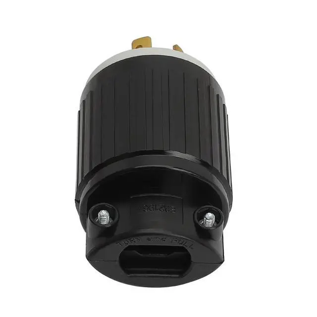 Alt view image 7 of 7 - Nema L14-20P Flanged Outlet with Waterproof Cover, 14-20P Lock in 3 Pole 4 Wire 20AMP 125/250V Male Receptacle, UL Verified Nema L14-20P Outlet Black Color