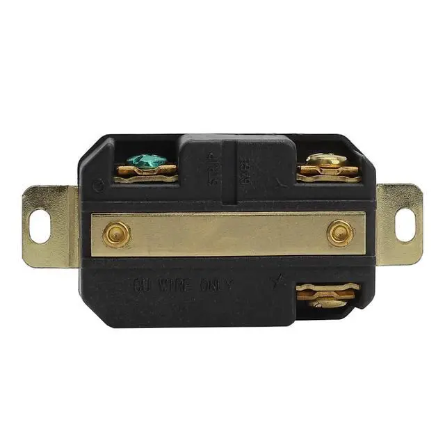 Alt view image 6 of 6 - Nema L8-20R 20A 480V 2 Pole 3 Wire Industrial Grade Locking Female Receptacle Connector, Industrial Twist Lock L8-20 20-Amp Generator Receptacle. LK-2324F Black
