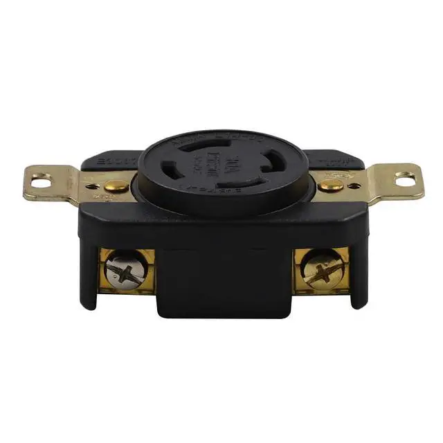 Alt view image 3 of 5 - Nema L14-30R 30A 125/250V 3 Pole 4 Wire Industrial Grade Locking Female Receptacle Connector, Industrial Twist Lock L14-30 30-AmpTwist Lock Generator Receptacle. LK-2431F