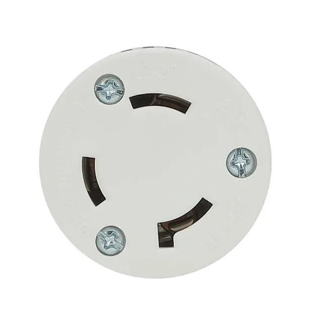 Alt view image 3 of 6 - Nema L8-30R 30 Amp 480 Volt Connector, L8-30 Locking Power Cord Connector , Locking Plug, Industrial Grade DIY Twist-Lock Cord Male Plug