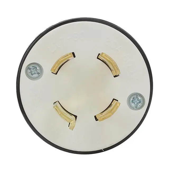 Alt view image 3 of 6 - Nema L17-30P Male 30A 600V Industrial Grade AC Power Plug,NEMA L17-30P Locking Plug, 3-Pole, 4-Wire Grounding, AC 60HZ