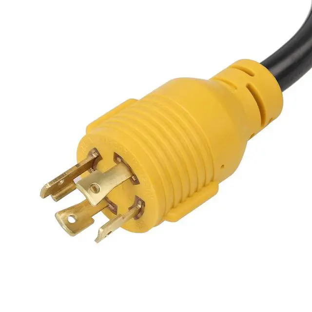 Alt view image 2 of 6 - 1.5FT Nema L14-30P to 14-50R 4-Prong Locking Male Plug to Amp Dyrer Female Adapter Cord, Heavy Duty 4-Prong Generator Plug to 4-Prong Female 50A Dryer Cable