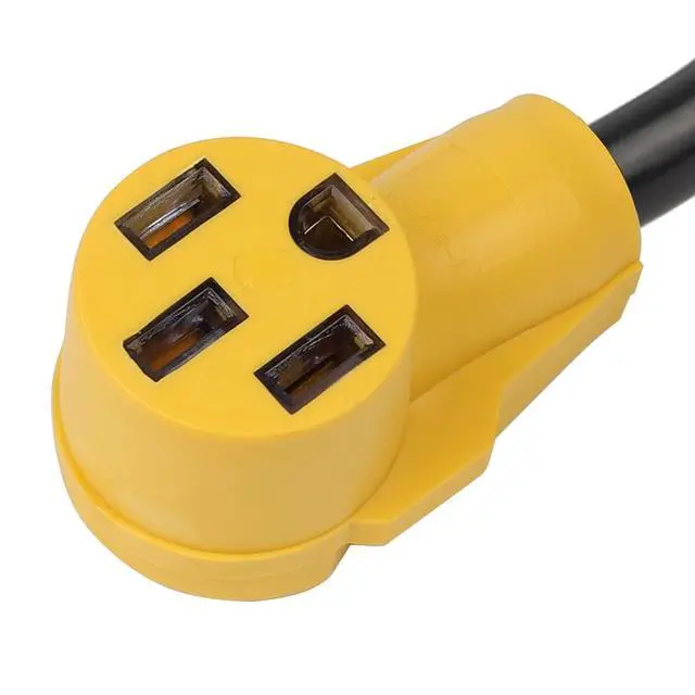 Alt view image 3 of 6 - 1.5FT Nema L14-30P to 14-50R 4-Prong Locking Male Plug to Amp Dyrer Female Adapter Cord, Heavy Duty 4-Prong Generator Plug to 4-Prong Female 50A Dryer Cable