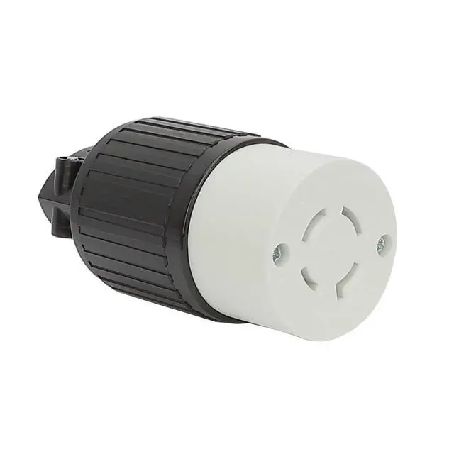 Alt view image 2 of 5 - Nema L15-20R Flanged Outlet with Waterproof Cover, 15-20R Lock in 3 Pole 4 Wire 20AMP 250V Female Receptacle,UL Verified Nema L15-20R Outlet Black Color
