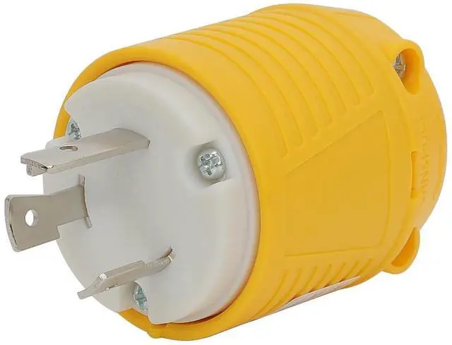 Main image of Nema L6-30R 30 Amp 250 Volt Connector, L6-30 Locking Power Cord Connector 2P 3W, Locking Plug, Industrial Grade DIY Twist-Lock Cord Connector,Yellow