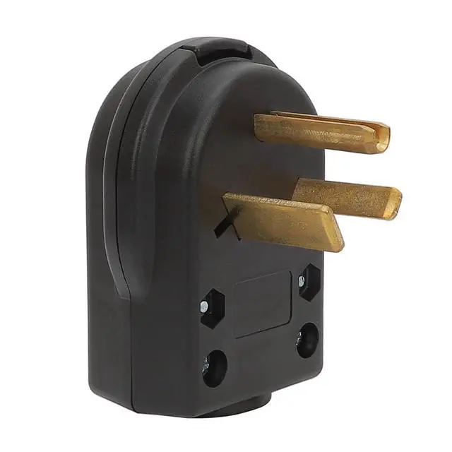 Alt view image 2 of 6 - Nema 7-50P Welder 50 Amp 227 Volt Angle Plug, 3 Pole 3 Wire Grounding Straight Blade Plug for Welders, Work with Cable OD Max. 1.0 Inch