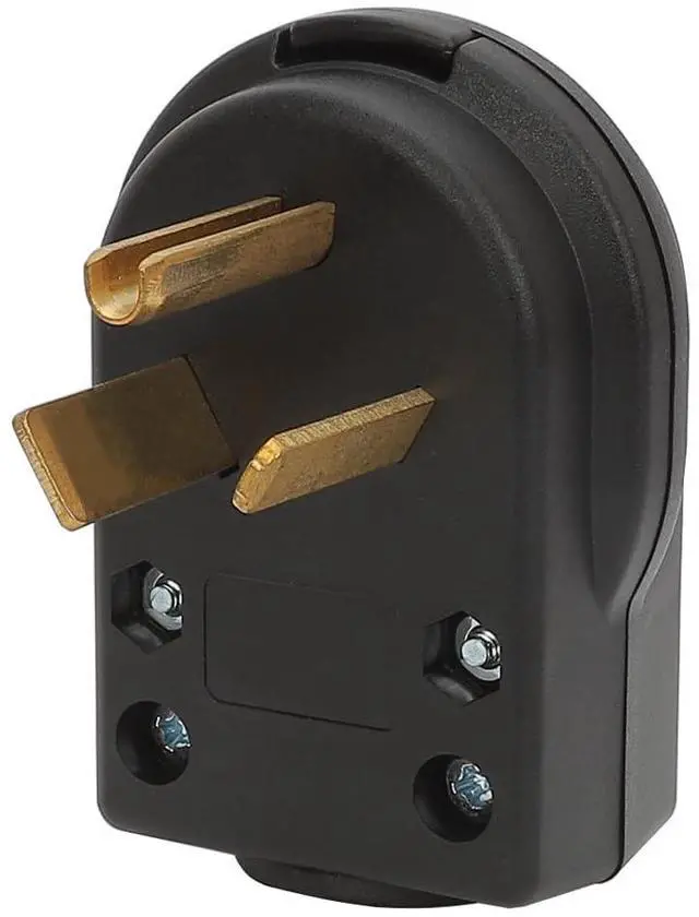 Main image of Nema 7-50P Welder 50 Amp 227 Volt Angle Plug, 3 Pole 3 Wire Grounding Straight Blade Plug for Welders, Work with Cable OD Max. 1.0 Inch