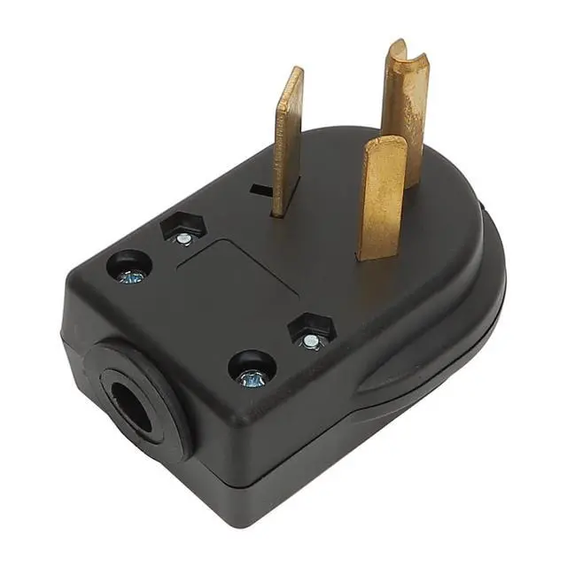 Alt view image 4 of 6 - Nema 7-50P Welder 50 Amp 227 Volt Angle Plug, 3 Pole 3 Wire Grounding Straight Blade Plug for Welders, Work with Cable OD Max. 1.0 Inch