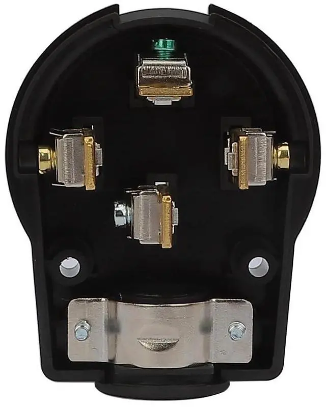 Alt view image 4 of 6 - Nema 14-30P 30 Amp 125/250 Volt Angle Plug, 3 Pole 3 Wire Grounding Straight Blade for Dryer and Ranges, Works with Cable OD Max. 1.06 Inch