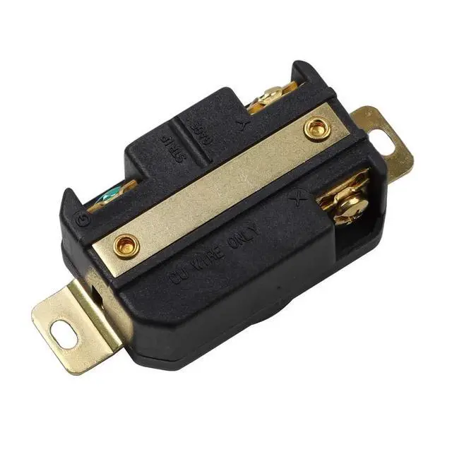 Alt view image 4 of 5 - Nema L6-30R 30A 250V 2 Pole 3 Wire Industrial Grade Locking Female Receptacle Connector, Industrial Twist Lock L6-30 30-Amp Generator Receptacle. LK-2332F