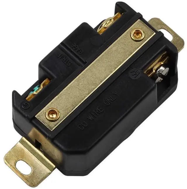 Alt view image 4 of 5 - Nema L5-30R 30A 125V 2 Pole 3 Wire Industrial Grade Locking Female Receptacle Connector, Industrial Twist Lock L5-30 30-Amp Generator Receptacle. LK-2331F