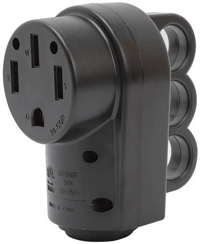 Main image of Nema 14-50R 50 Amp Heavy Duty Dryer Replacement Socket, Nema 14-50R Female, 50AMP Replacement Power Plug For Dryers, 50A 125V 250V Socket with Handle