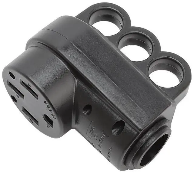 Alt view image 4 of 5 - Nema 14-50R 50 Amp Heavy Duty Dryer Replacement Socket, Nema 14-50R Female, 50AMP Replacement Power Plug For Dryers, 50A 125V 250V Socket with Handle