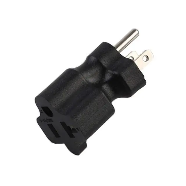 Alt view image 4 of 5 - (2xPCS) Nema 15 Amp to 20 Amp Plug Adapter Low Profile NEMA 5-15P to 5-15/20R (Comb 20Amp T Blade) 15 Amp Household Plug to 20 Amp T-Blade AC Power Adapter