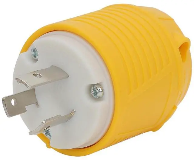 Main image of Nema L5-20P 20 Amp 125 Volt Connector, L5-20 Locking Power Cord Connector 2P 3W, Locking Plug, Industrial Grade DIY Twist-Lock Cord Male Plug