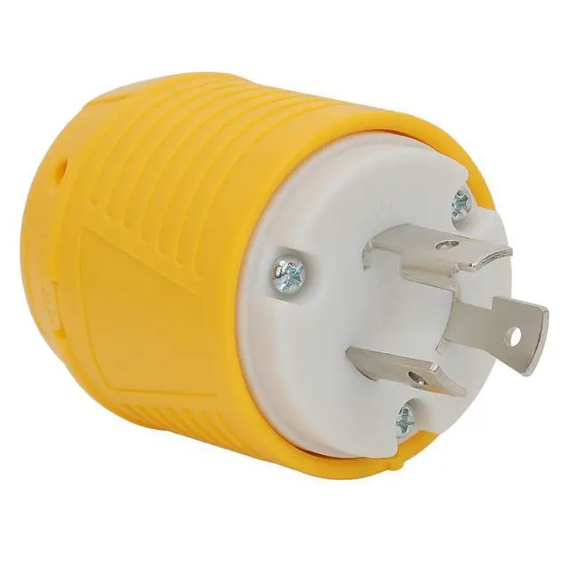 Alt view image 2 of 5 - Nema L5-20P 20 Amp 125 Volt Connector, L5-20 Locking Power Cord Connector 2P 3W, Locking Plug, Industrial Grade DIY Twist-Lock Cord Male Plug