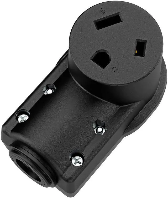 Main image of NEMA 7-50R Plug,7-50R 50A/277V Female Socket (ETL Certified) 50Amp 277Volt Cord End Receptacle, Heavy Duty 3-Prong Connector, Black Color