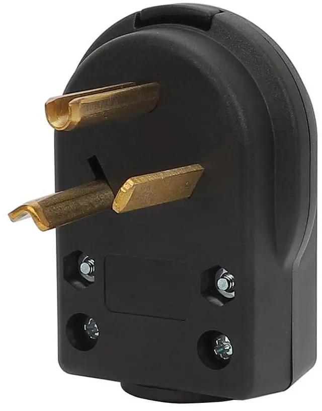 Main image of Nema 7-30P Welder 30 Amp 227 Volt Angle Plug, 3 Pole 3 Wire Grounding Straight Blade Plug for Welders, Work with Cable OD Max. 1.0 Inch