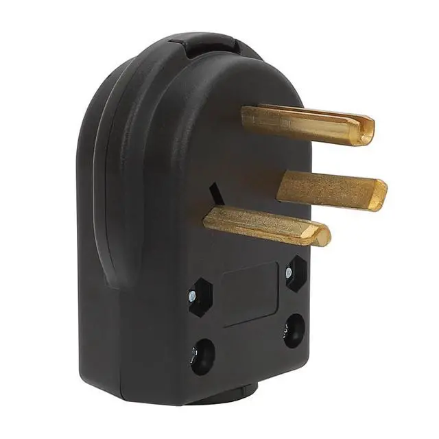 Alt view image 2 of 6 - Nema 7-30P Welder 30 Amp 227 Volt Angle Plug, 3 Pole 3 Wire Grounding Straight Blade Plug for Welders, Work with Cable OD Max. 1.0 Inch