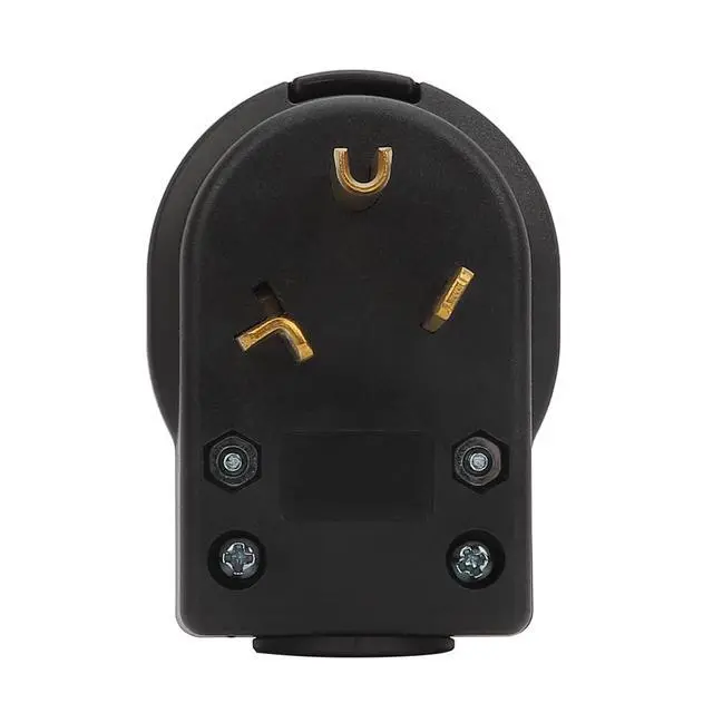 Alt view image 3 of 6 - Nema 7-30P Welder 30 Amp 227 Volt Angle Plug, 3 Pole 3 Wire Grounding Straight Blade Plug for Welders, Work with Cable OD Max. 1.0 Inch