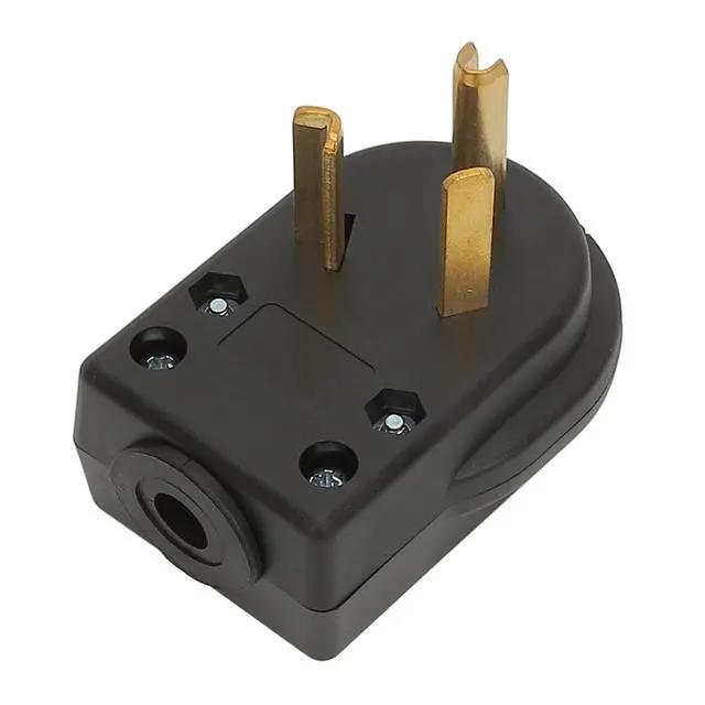 Alt view image 4 of 6 - Nema 7-30P Welder 30 Amp 227 Volt Angle Plug, 3 Pole 3 Wire Grounding Straight Blade Plug for Welders, Work with Cable OD Max. 1.0 Inch