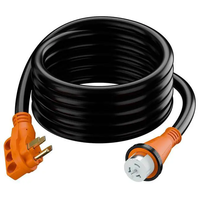 Alt view image 3 of 6 - Nema SS 2-50P Waterproof RV 50Amp Power Inlet Box and SS 2-50P Extension Cable 15FT AC0069