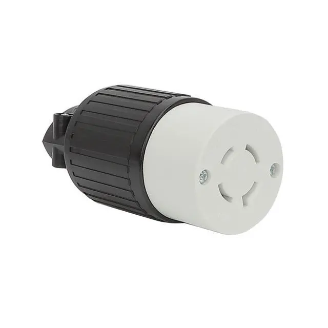 Alt view image 2 of 5 - Nema L14-20R Flanged Outlet with Waterproof Cover, 14-20R Lock in 3 Pole 4 Wire 20AMP 125/250V Female Receptacle,UL Verified Nema L14-20R Outlet Black Color