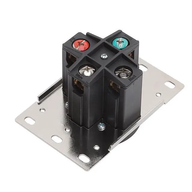 Alt view image 4 of 5 - NEMA 14-50R 50 Amps 125/250V 3 Pole 4 Wire Flush Mounting Receptacle, ETL Listed Straight Blade Power Outlet for Welder/Generator, Heavy Duty Industrial Grade, Grounding