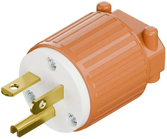 Main image of NEMA 6-20P Male Plug, ETL Listed 20AMP/250VOLT,20A Straight DIY Male, USA/Canada 3-Prong Connector, 20A/250V Plug Household AC Industrial Grade Plugs Orange Color