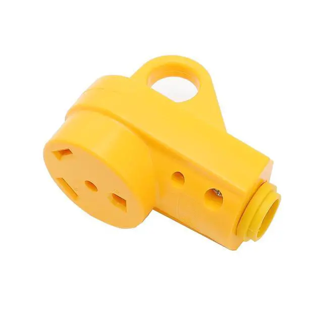 Alt view image 4 of 5 - Nema TT-30R 30Amp 125V Female Socket Heavy Duty RV Replacement Socket for Camper Trailer Extension Power Cord. 30A 125V Camper Trailer AC Receptacle Yellow