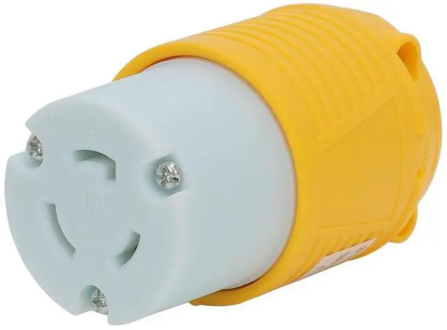 Main image of Nema L5-20R 20 Amp 125 Volt Connector, L5-20 Locking Power Cord Connector 2P 3W, Locking Plug, Industrial Grade DIY Twist-Lock Cord Female Plug