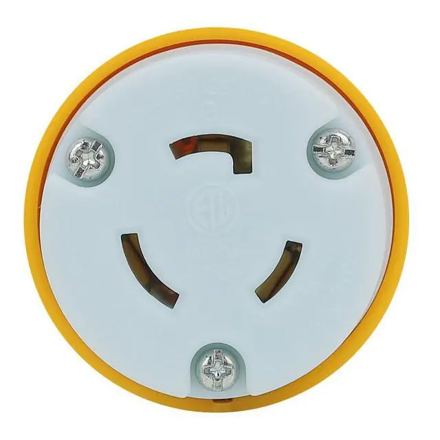 Alt view image 3 of 6 - Nema L5-20R 20 Amp 125 Volt Connector, L5-20 Locking Power Cord Connector 2P 3W, Locking Plug, Industrial Grade DIY Twist-Lock Cord Female Plug
