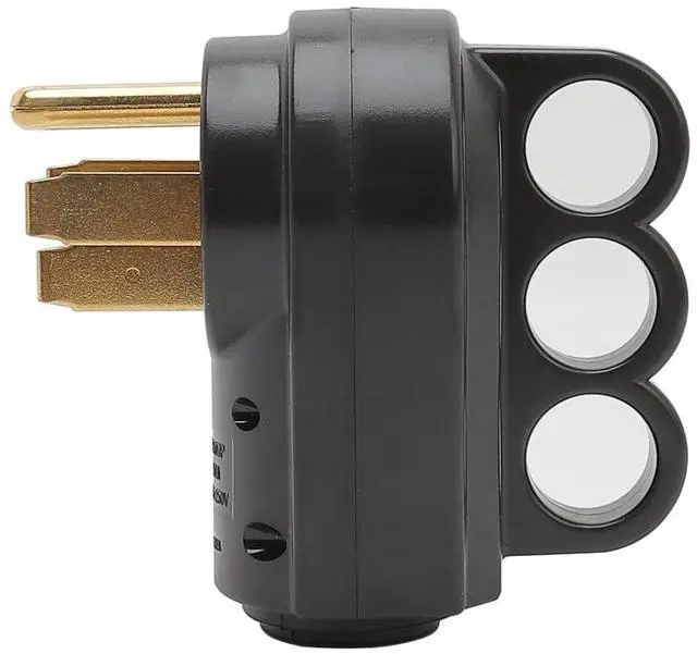 Alt view image 3 of 5 - Nema 14-50P 4-Prong 50 Amp Heavy Duty Dryer Replacement Plug, Nema 14-50P Male, 50AMP Replacement Power Assembly Plug for Dryers, 50A 125V 250V Plug with Handle