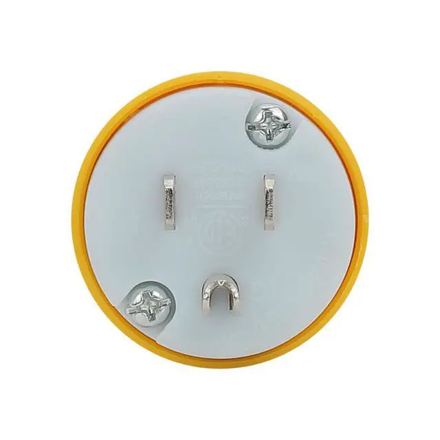 Alt view image 3 of 5 - USA 3-Prong Male AC Plug, ETL Nema 5-15P 3 Pole Straight Blade DIY Rewirable, 15A 125V USA 3Pin Connector, Nema 5-15 Male US 3Pole AC Power Plug, Yellow