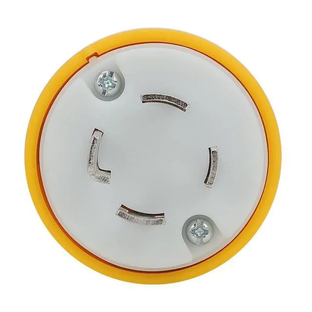 Alt view image 3 of 5 - Nema L14-30P 30A 125/250V 3 Pole 4 Wire Industrial Grade Locking Male Plug, Industrial Twist Lock L14-30 30-Amp Locking Plug. Yellow