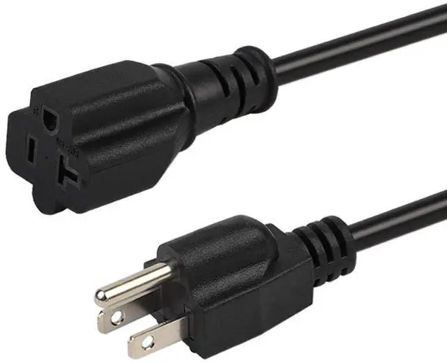 Main image of 6ft/1.8M 15 Amp to 20 Amp Plug Adapter Cable UL Listed 14AWG NEMA 5-15P to 5-15/20R (Comb 20Amp T Blade) 15 Amp Household Plug to 20 Amp T-Blade AC Power Cable